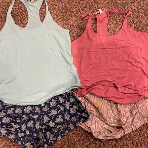 Victoria's Secret Blue and Pink Pajama Sets